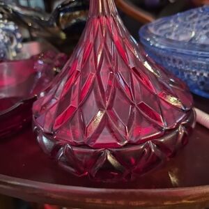 Elegant Ruby Glass Vase